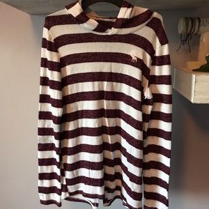 Abercrombie kids girls stripped hoodie. WORN ONCE